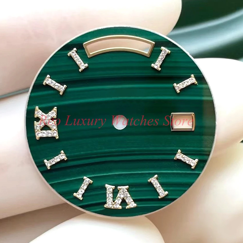 

Top Malachite Watch Dial For 36mm Day Date 18238 Compatible with 3155 Movement Aftermarket Watch Parts