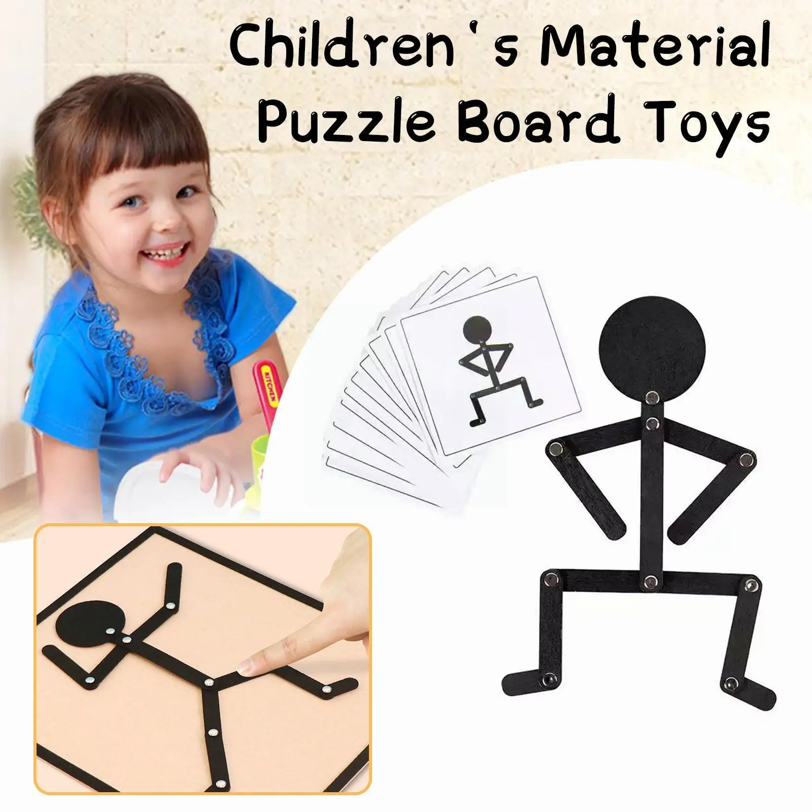 

Montessori Diy Puzzle Toys Boards Educational Game Early Learning Toy For Children Preschool Fine Motor Training G3w5