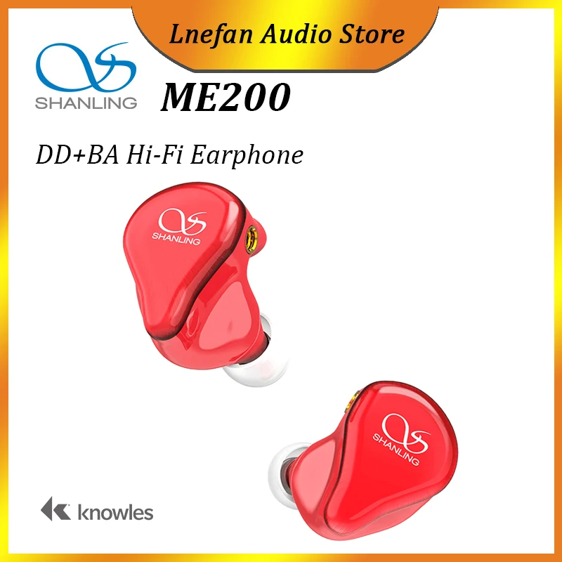 

Shanling ME200 DD+BA In Ear Earphone Dual Dynamic+Knowles Balanced Armature Hybrid Driver Hi-Res Wired Headset HiFi Earbud