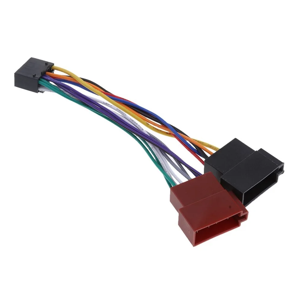 

Адаптер жгут проводов для Kenwood JVC Sony автомобильное стерео радио ISO стандартный разъем адаптер 16-контактный Штекерный кабель