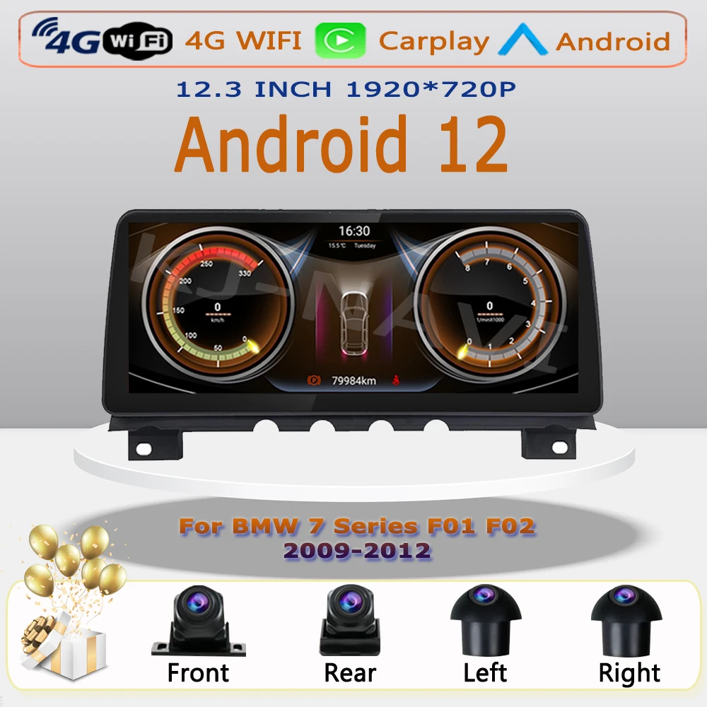 

12 дюймов Android 12 Система Автомобильный плеер GPS навигация Мультимедиа для BMW F01 F02 CIC 2009-2012 сенсорный экран радио авто видео Carplay