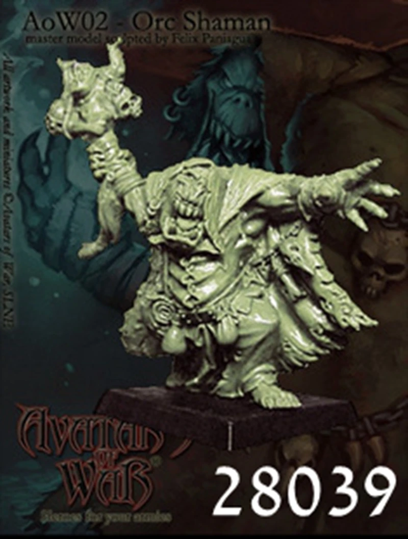 Набор моделей из смолы Avatars of War 28039 WFB Orc Shaman