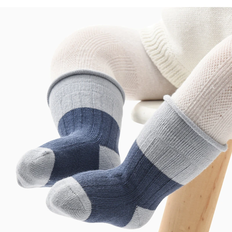 6Pairs Baby Socks Boys GirlsCotton Soft Newborn Babies Loose Comfortable Sock Kids School Sport Socks