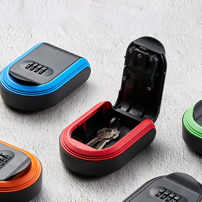 

Wall Mount Key Storage Secret Box Organizer 4 Digit Combination Password Security Code Lock No Key Home Key Safe Box