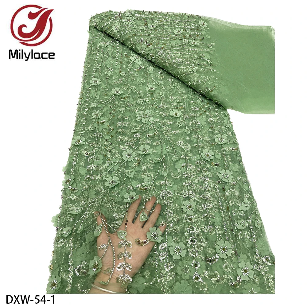 Африканская вышивка из бисера французская сетчатая кружевная ткань с блестками