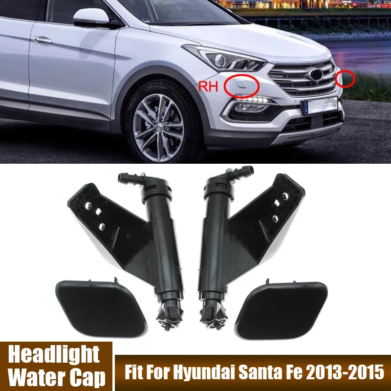 

Front Headlight Water Spray Nozzle Cap Car Accessories Fit For Hyundai Santa Fe 2013-2015 98682/98681-2W000 98671/98672-2W000