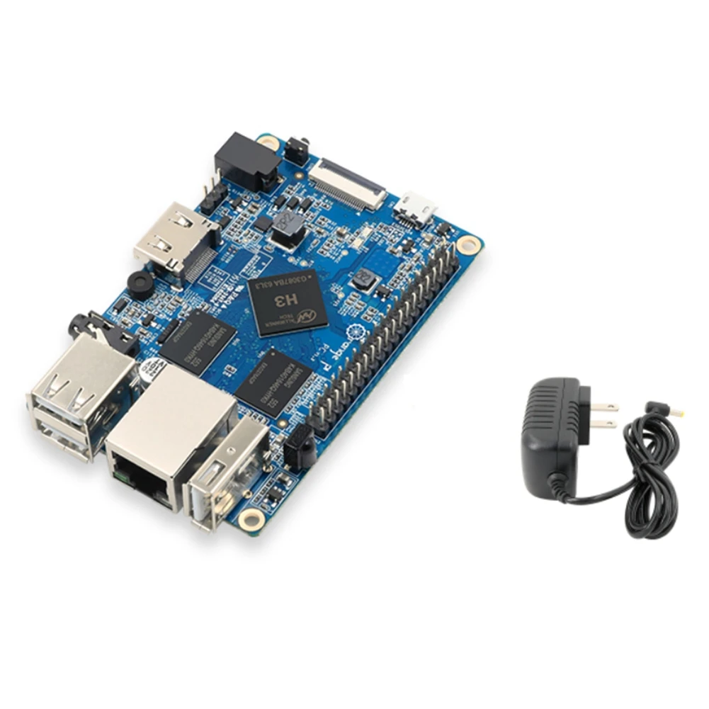 

Для Orange PC H3 Board 1GB DDR3 + источник питания 5V 3A-A7 Core Run Android4.4 // Debian US Plug