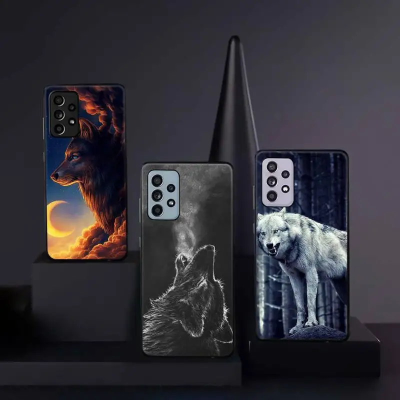 

Horror wolf moon animal pattern Phone Case For Samsung galaxy A S note 10 12 20 32 40 50 51 52 70 71 72 21 fe s ultra plus