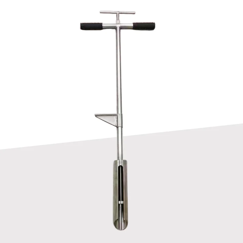 

Pedal undisturbed soil sampler integrated semi-circular groove soil sampler