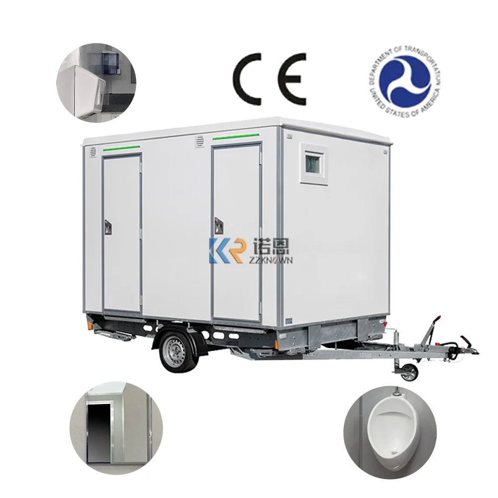 

Portable Mobile Toilet Trailer With Shower 2023 More Popular Public Bathroom And Restroom Various Application Scenarios