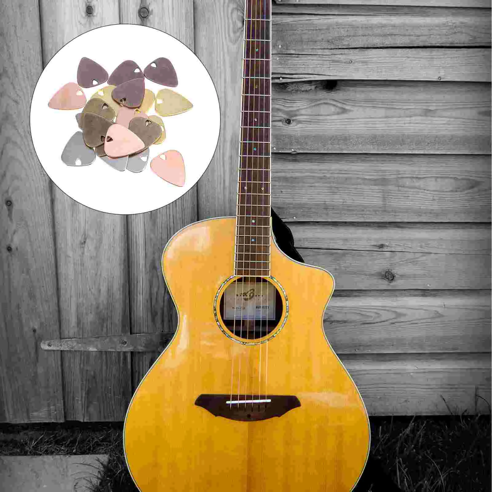 

20 Pcs Electric Guitar Picks Necklace Decor Durable Accessories Stainless Steel Alloy Plectrum Tool