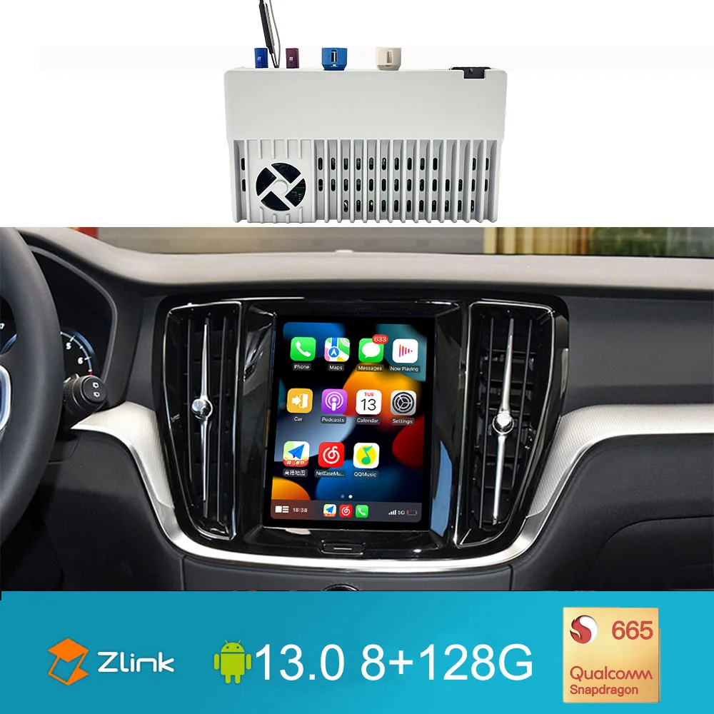 

Hualingan Android13 128G for Volvo XC60 XC40 XC90 S90 V60 S60 V60 Wireless Apple CarPlay Android Auto Screen Upgrade Full Screen
