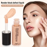 2 colors liquid concealer foundation cream high covering moisturizing oil control invisible pores dark circles face makeup