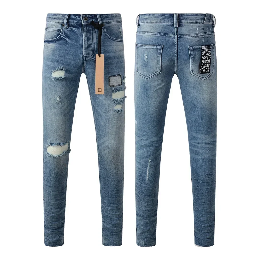 Новые поступления KSUBI Cross Jeans Мужские потертые светлые индиго Американские