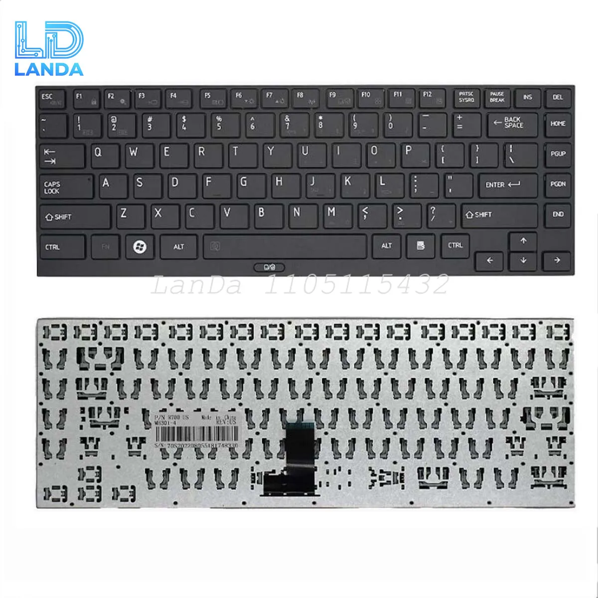 Фото Клавиатура США для ноутбука Toshiba Portege R935 R700 R705 R730 R830 R835 R735 R930 №1