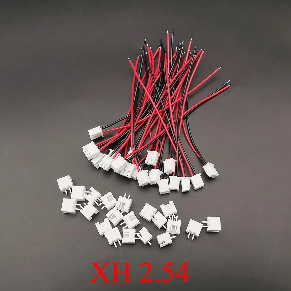 

JST PH 2.0/XH 2.54 2-контактный разъем с проводами 100 мм 26AWG 20 комплектов