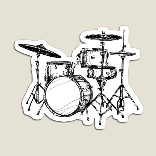 Барабанная установка магнитные наклейки детский милый держатель домашний декор