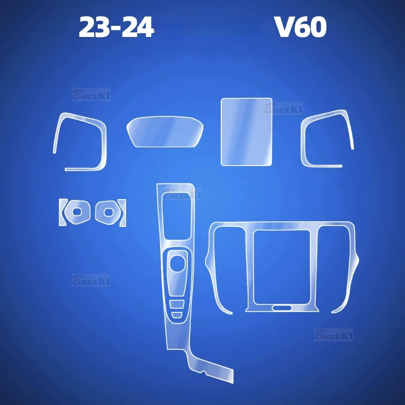 Прозрачная защитная пленка из ТПУ для экрана Volvo V60 V90 2023-2024 Аксессуары