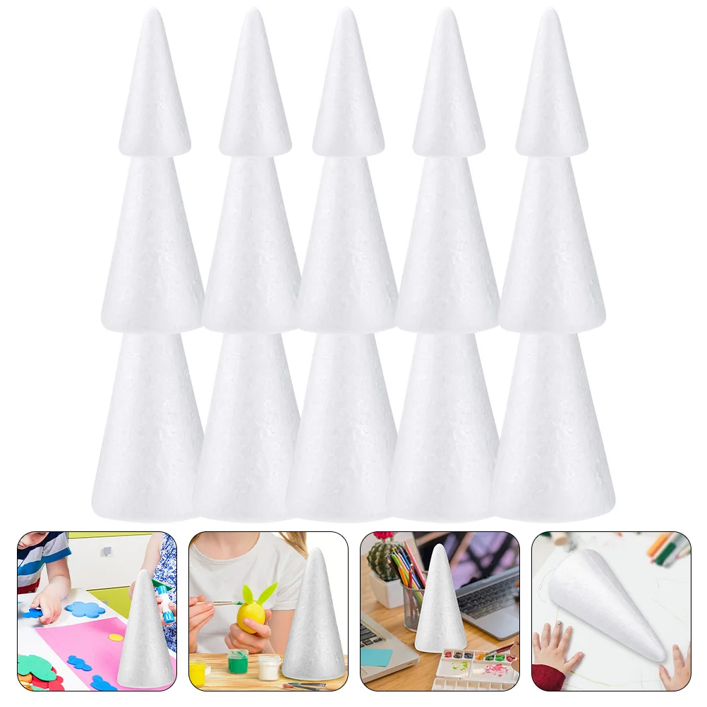 

Cone Styrofoam Cones Tree Craft Christmas Diy Crafts Polystyrene Ballwhite Shapes Floralxmasshaped Supplies Shapetoys Ornament