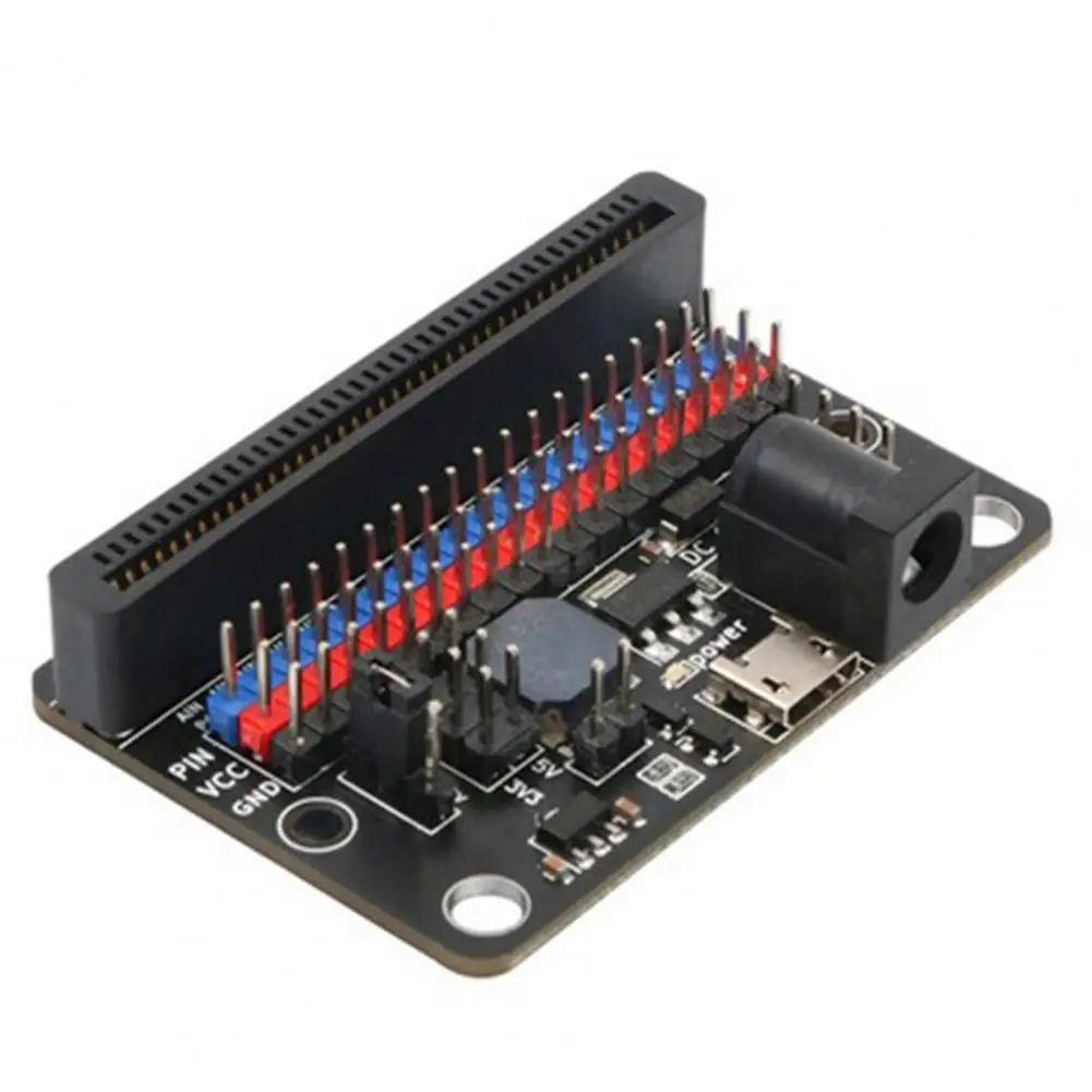 Профессиональная плата расширения с пассивным зуммером DC 6-12V 19 Pin Micro Bit адаптера