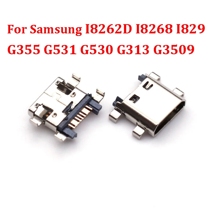 Разъем Micro USB 7 Pin для Samsung I8262D I8268 I829 G355 G531 G530 G313 G3509, 100 шт.