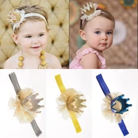 5 patterns baby girls headwear princess tiara mesh soft floral hairband headband hair accessories gifts for kids