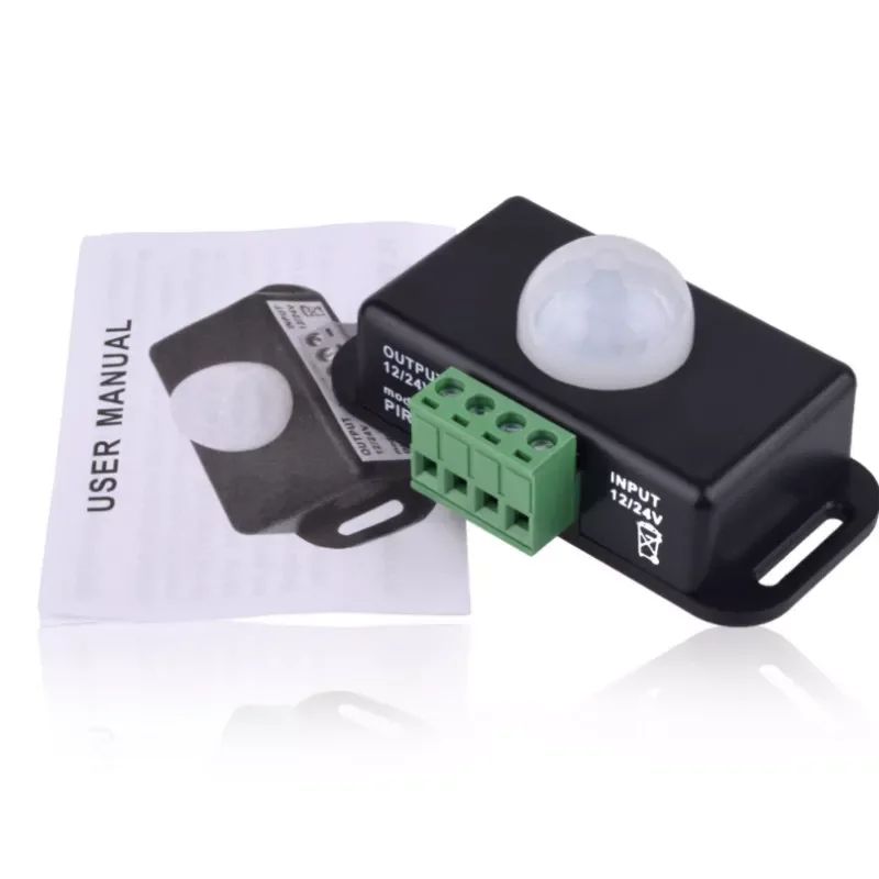 

DC 12V 24V 6A Automatic Adjustable PIR Motion Sensor Switch IR Infrared Detector Light Switch Module for LED Strip Light Lamp