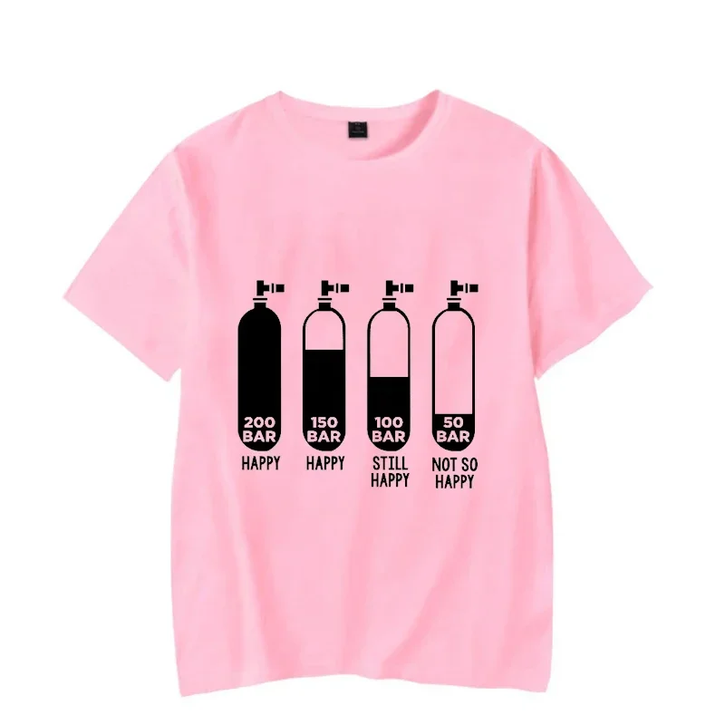 Мужская футболка с коротким рукавом и аквалангом в стиле Харадзюку