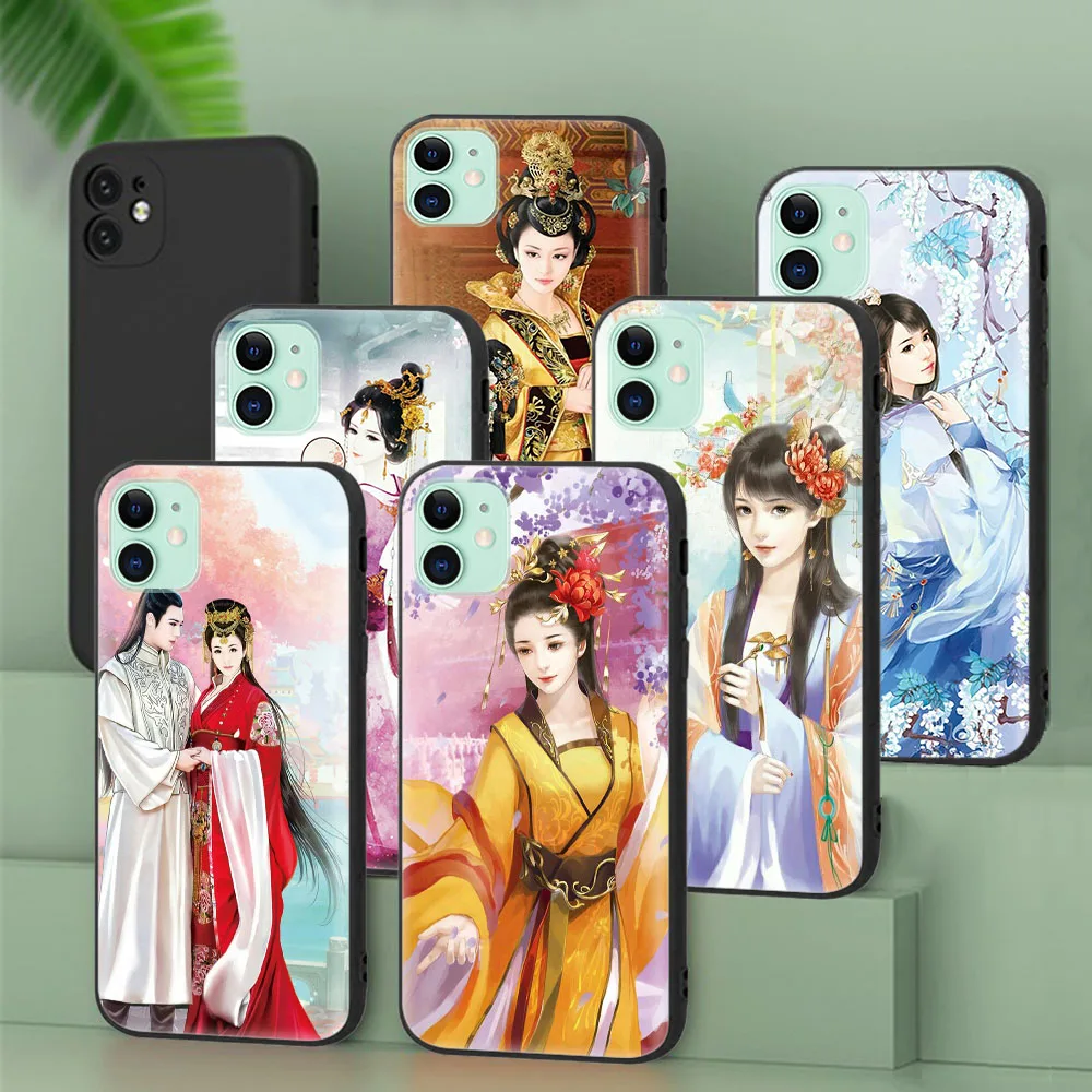 Черный Защитный чехол для Xiaomi Redmi Note 6 7 8 8T S2 A2 Lite Pro Hanfu