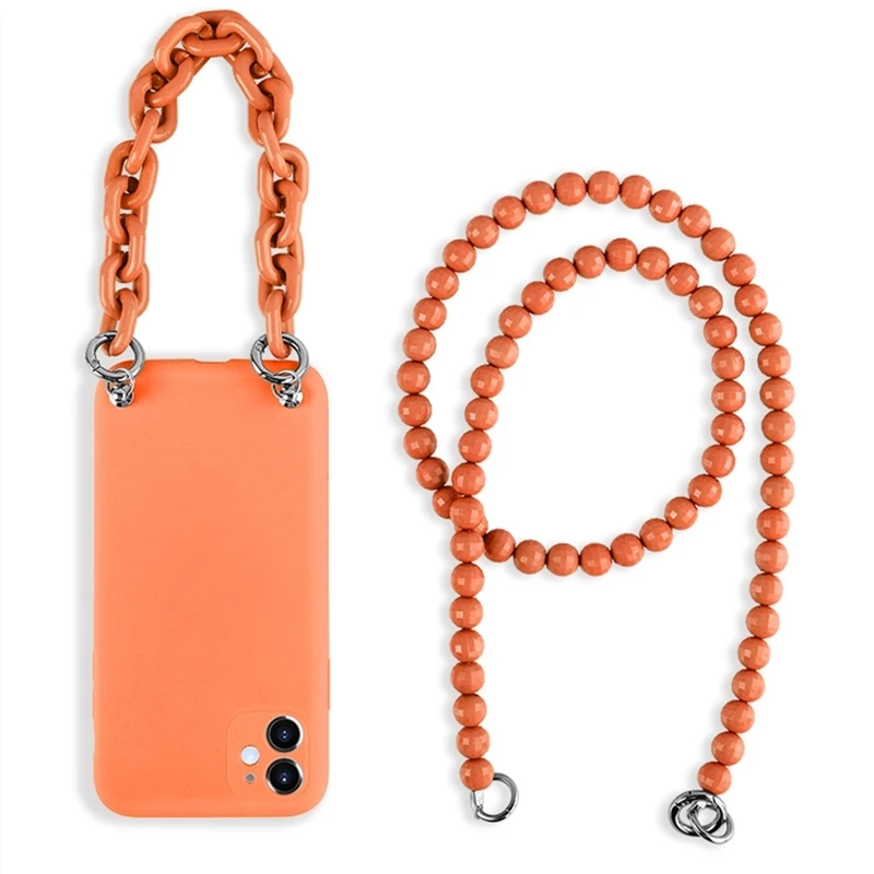 

Crossbody Phone Case For iPhone 13 12 Pro Max 12 Mini XR XS Max X 7 8 Plus 11 Necklace Lanyard Liquid Silicone Strap Soft Cover