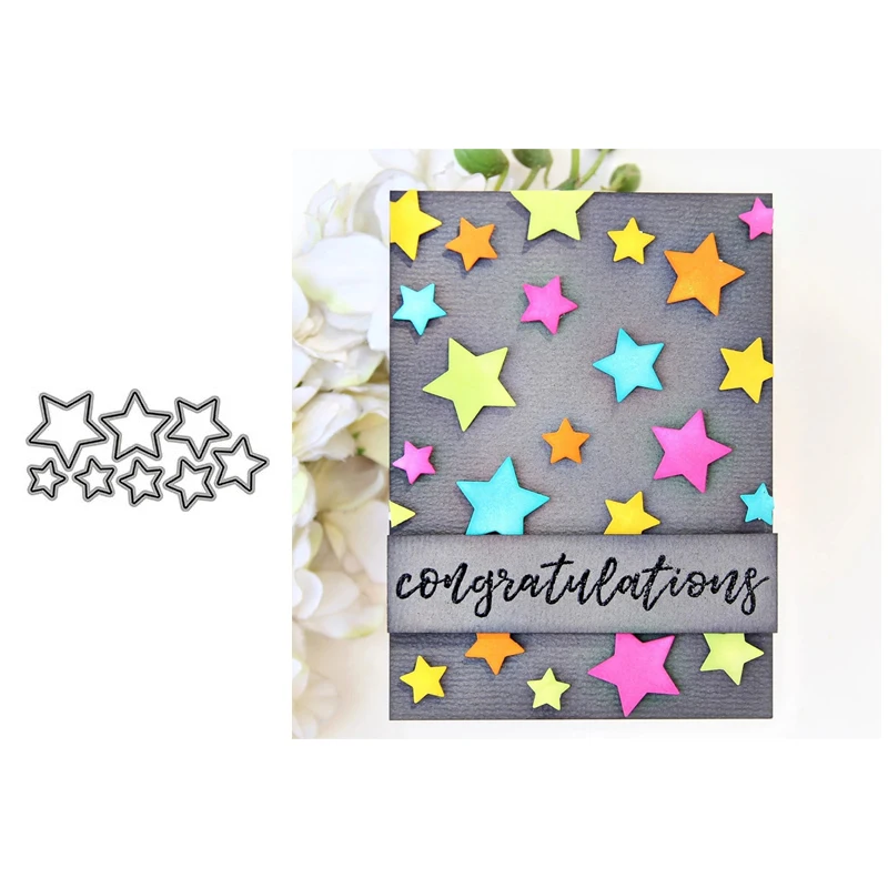 

2023 New Multi-size Pentagram Metal Cutting Dies for Scrapbooking Handmade Mold Cut Stencil DIY Card Make Mould Craft Decoration