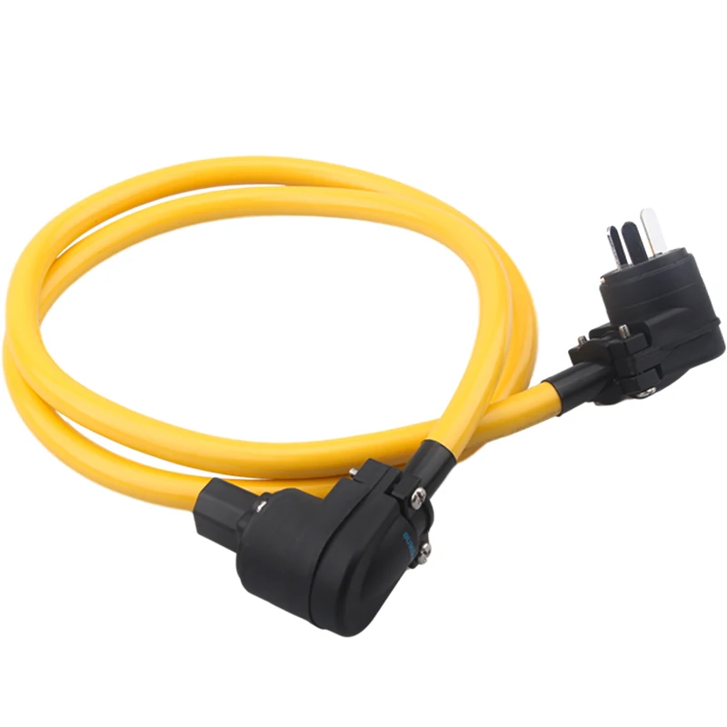 Серый Рыцарь 90-х ° Прямоугольный Hi-Fi OCC аудио кабель питания усилитель декодер