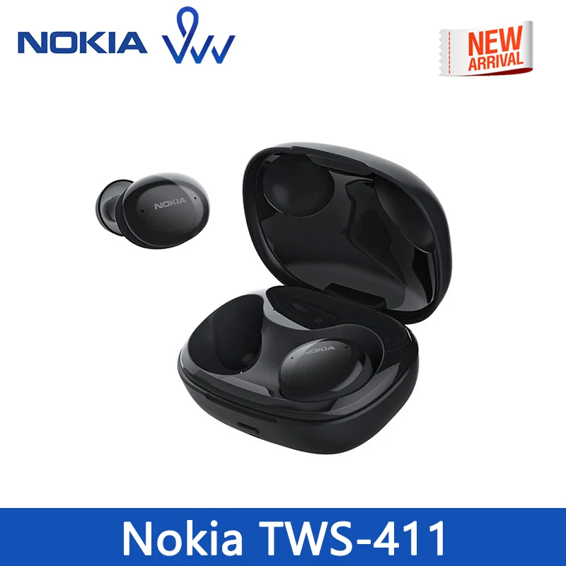

NOKIA TWS-411 TWS Ture Wireless Earphones Noise Reduction Touch Operation Headset IPX5 Waterproof Long Life Battery Earbuds