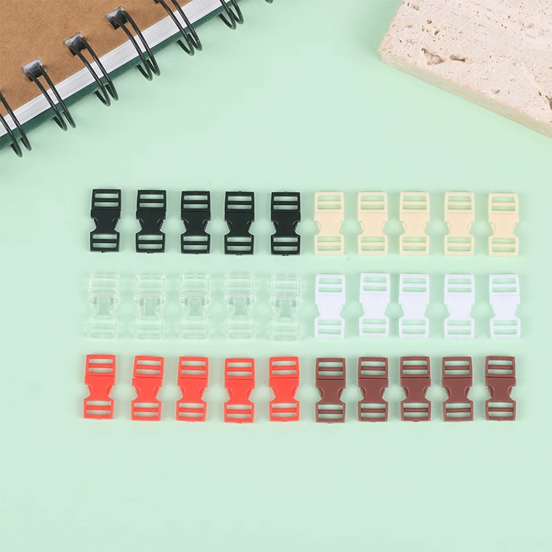 

10 шт. 6 мм крошечная Пряжка для «сделай сам», кукольный мешок, пластиковый браслет ручной работы, ремешок, пряжка, мини-рюкзак, кнопка, кукольный домик, аксессуары для кемпинга