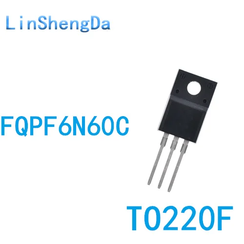 

10 шт. FQPF6N60C 6N60C встроенный фотолитый MOSFET 6A 600V