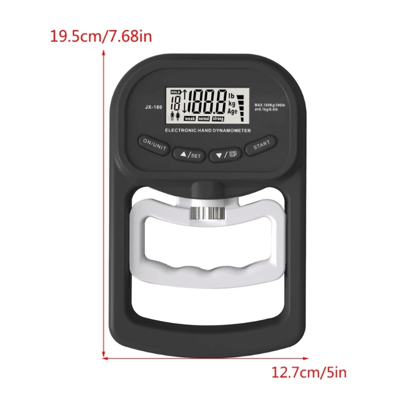 Цифровой ручной динамометр 396 фунтов/180 кг тестер прочности сцепления для