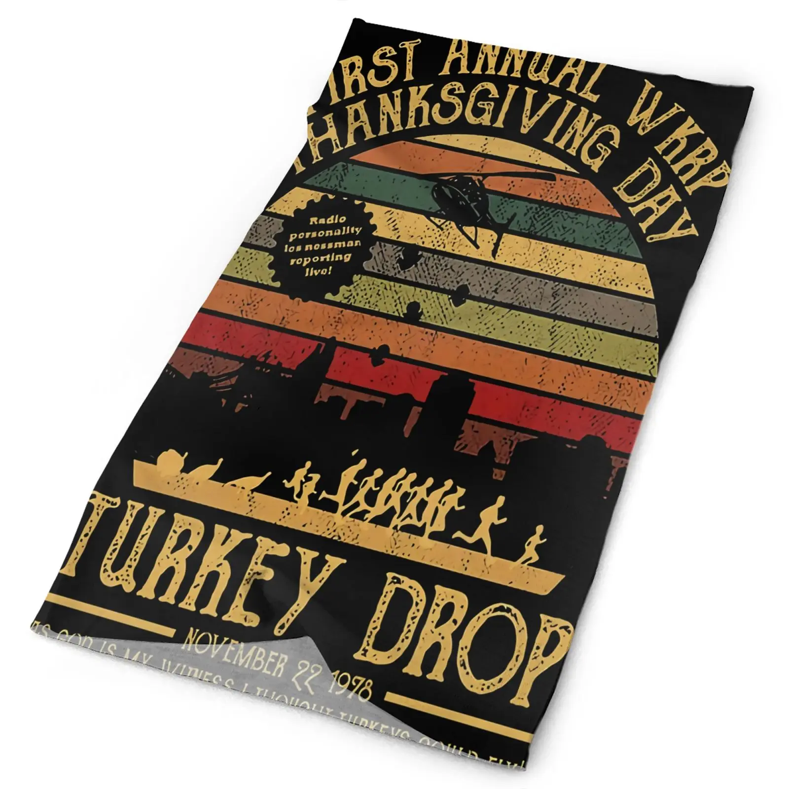 

Первая ежегодная Wkrp День благодарения Мужская фотомаска Мужская бандана женские шарфы шарф для мужчин искусственная Бандана Зима