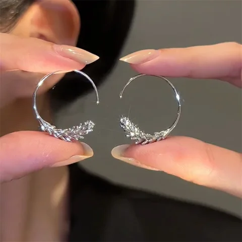 Металлические серьги-кольца HYFAD