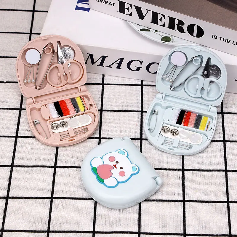 

Cute Cartoon Mini Sewing Box Creative Go Out Dormitory Home Portable Sewing Kit Sewing Tool Combination Set Sewing Supplies