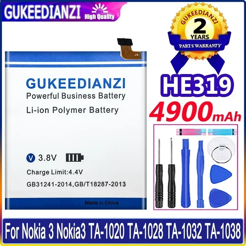 Аккумуляторы для мобильных телефонов HE319 4900 мАч Nokia 3 Nokia3 TA-1020 1028 1032 1038 Сменный