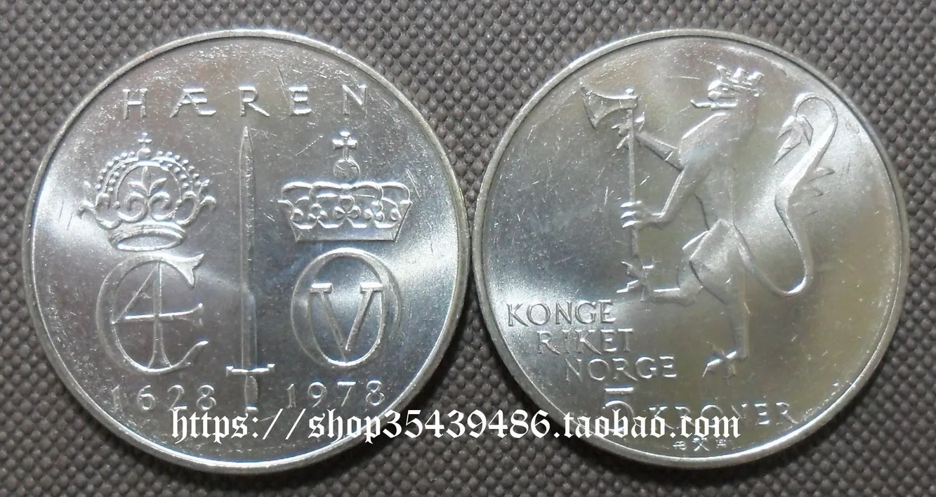 

Норвежская коллекция 1978 года, норвежская армия, годовщина 350, памятные монеты Kroner оригинальные