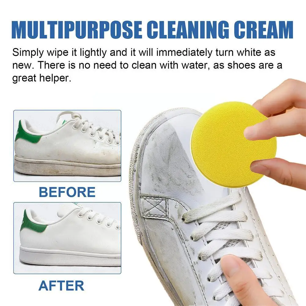 

Многофункциональный белый крем для чистки обуви T5W5, 100 г, с губкой, средство для удаления спортивных пятен, для ухода за обувью, салфетка для обуви