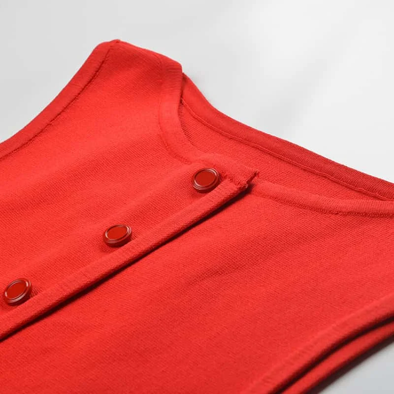 Весенний новый красный комплект из двух вязаных предметов для похудения женщин