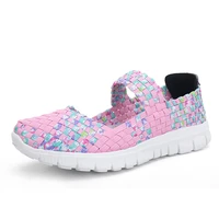 summer elastic hand woven womens shoes comfortable and breathable large size 42 running shoes sandals woman vulcanize shoes
