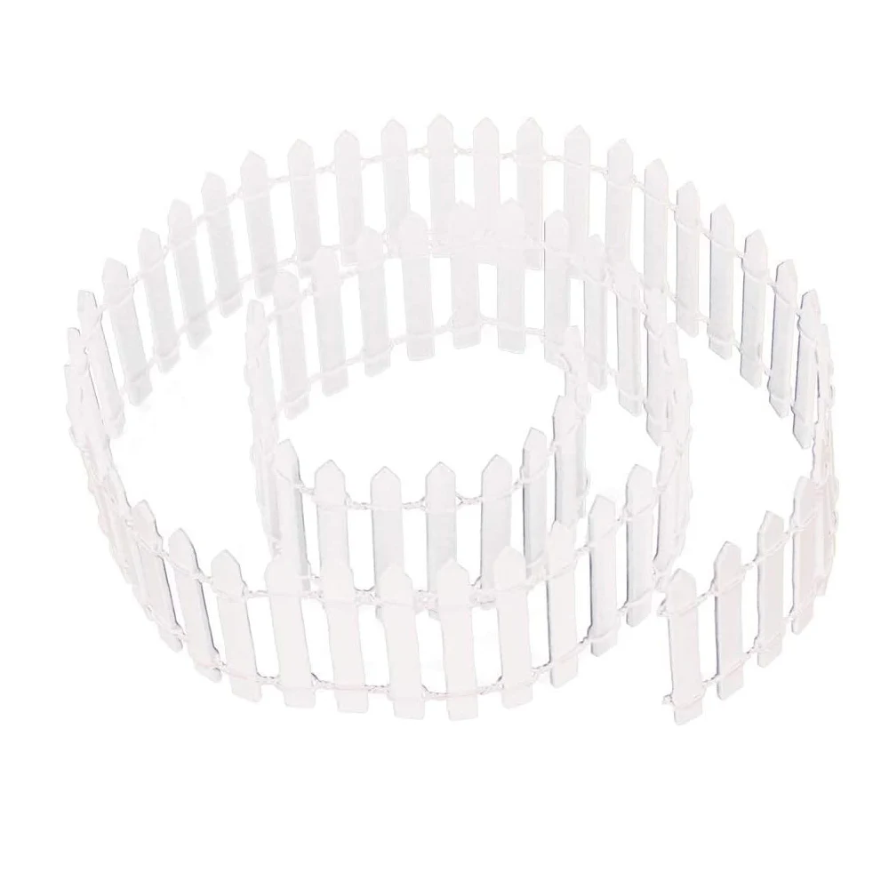 

Миниатюрный деревянный забор 6 шт. белый/коричневый