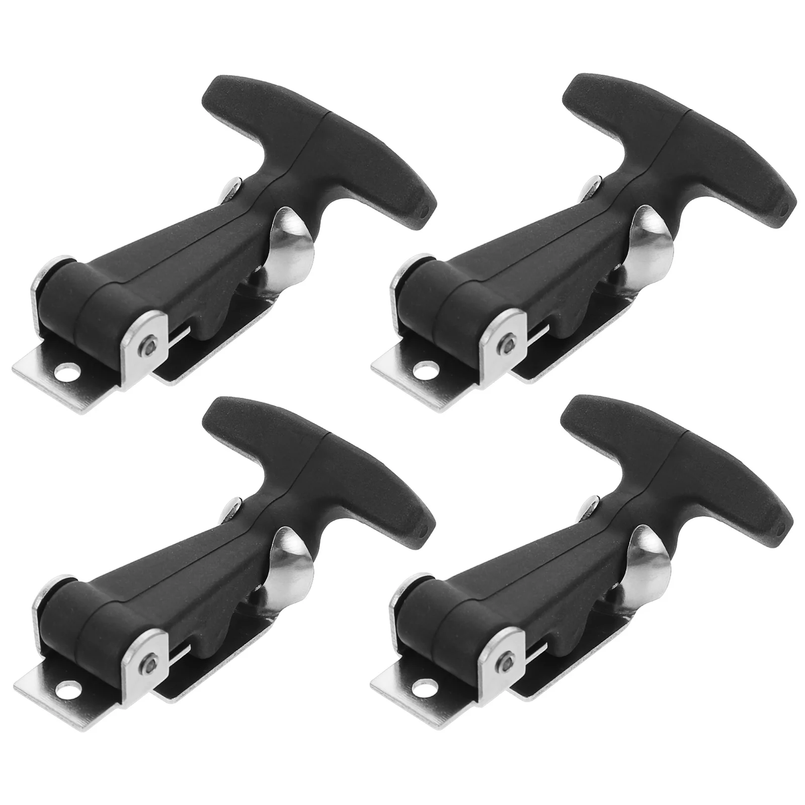 

T Handle Hood Stainless Steel Latches Car Flexible Engine Hasp Locks Boat Cam Catch Locking Bar Flush Mount Rubber Draw Hasps