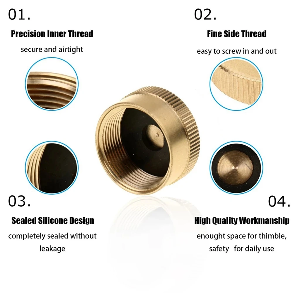 Наружная латунная твердая муфта для баллона защитная герметичная крышка с