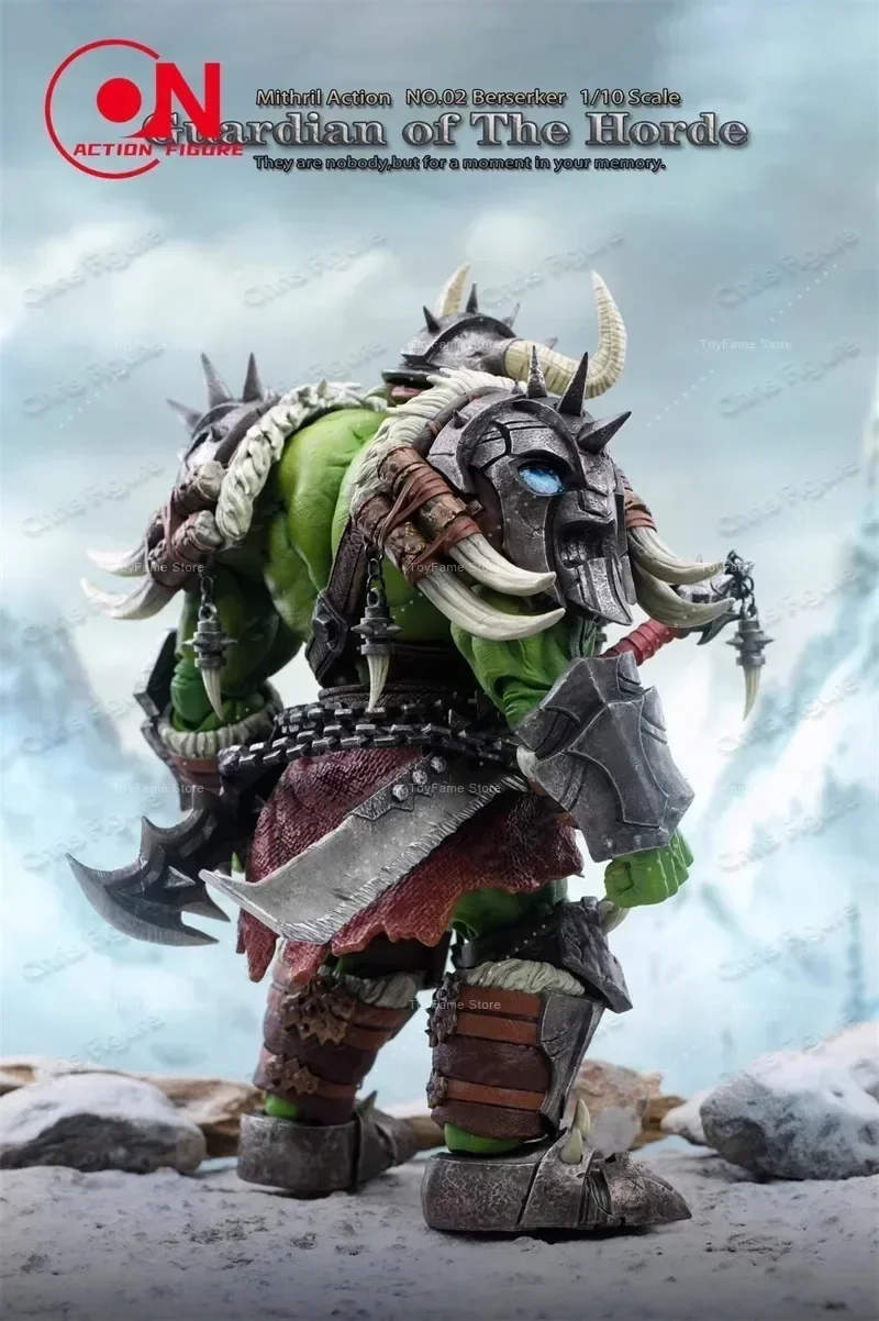 Фото В наличии: Набор моделей In Stock Operation Secret Bank 1/10 WOW Horde Guardian NO.02 Берсерк-Варвар Орк, 20 см, и фигурка воина NO.01 №2