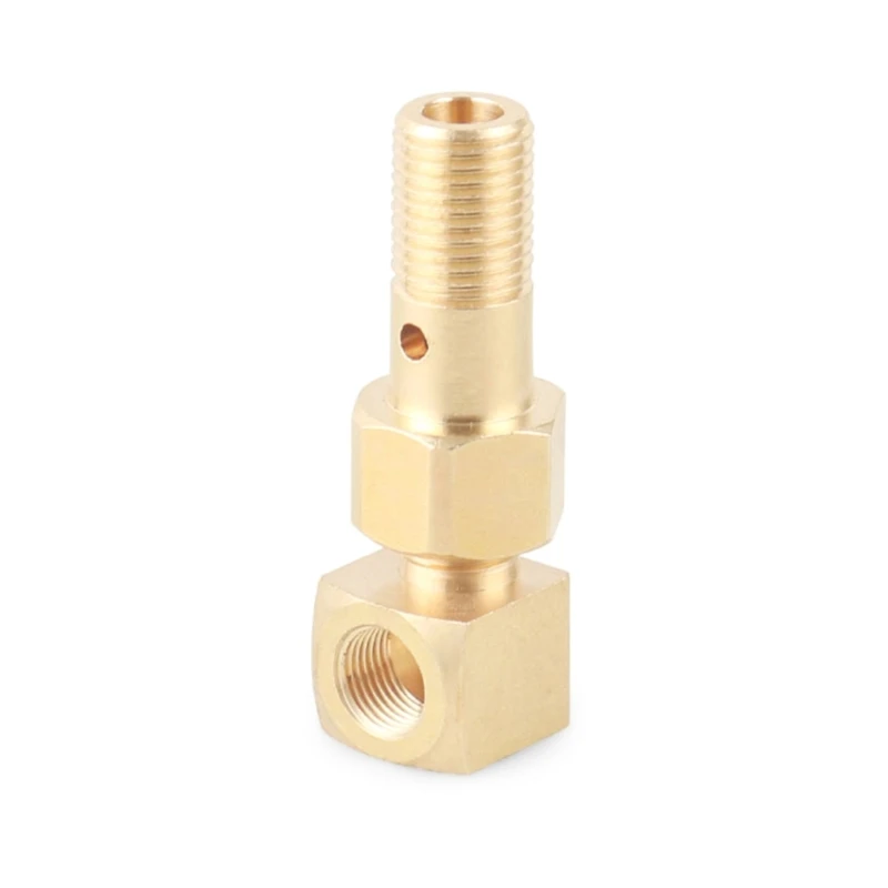 

090E M12x1.25 to 1/8-27 NPT Car Fuel Pressure Gauge Bolt Adapter for Injection-System