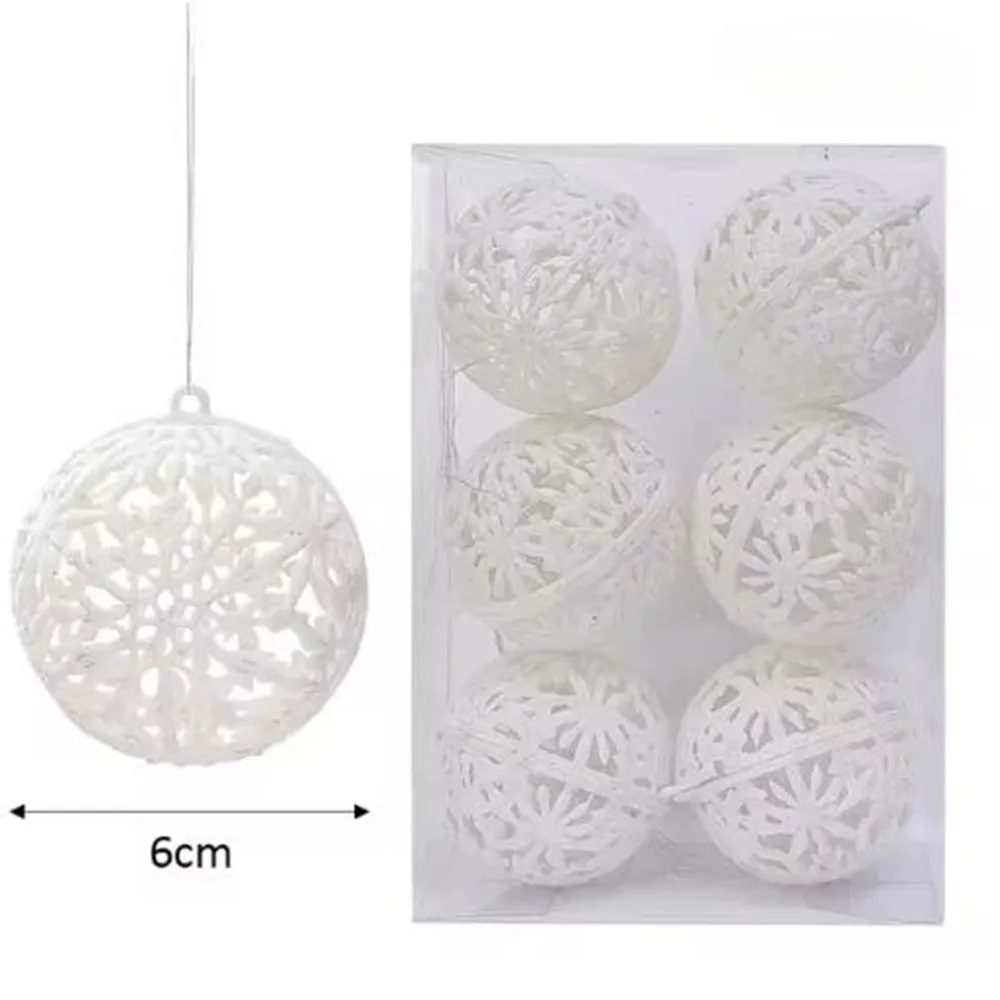 

Рождественские шары пластиковые красные 6 шт.